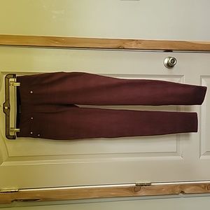 Nygard luxe denim 360°/ 4 way stretch jegging collant-jean s/p (6/8) in burgundy